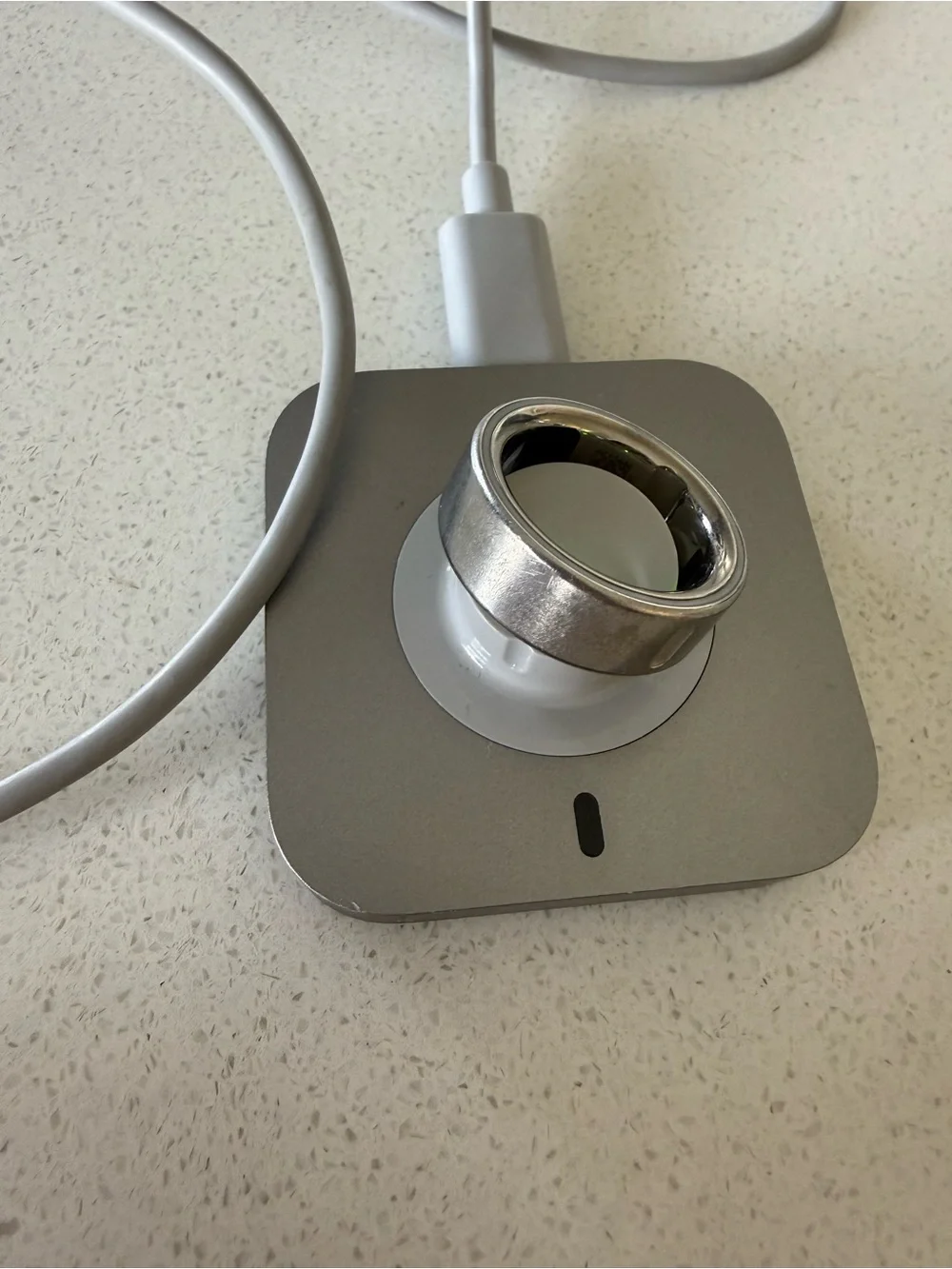 Oura Brushed Silver Ring & Charger. Size 8. Gently Used.